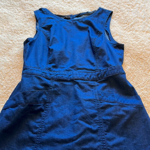 Denim dress with partial open back and adjustable snap at the top! - Picture 2 of 5